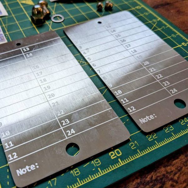 Hooe England 2x Laser Engraved Stainless Steel Plate Wallet  - - 85mm × 54mm × 2mm Plates (4mm Bolted) - Image 10