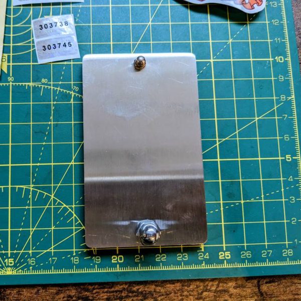Hooe England 2x Laser Engraved Stainless Steel Plate Wallet  - - 85mm × 54mm × 2mm Plates (4mm Bolted) - Image 4