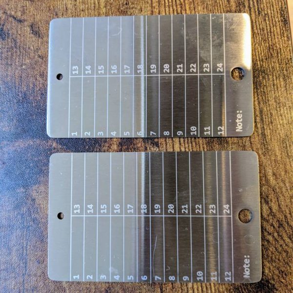 Hooe England 2x Laser Engraved Stainless Steel Plate Wallet  - - 85mm × 54mm × 2mm Plates (4mm Bolted) - Image 6