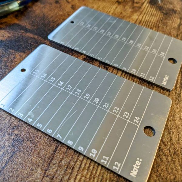 Hooe England 2x Laser Engraved Stainless Steel Plate Wallet  - - 85mm × 54mm × 2mm Plates (4mm Bolted) - Image 8